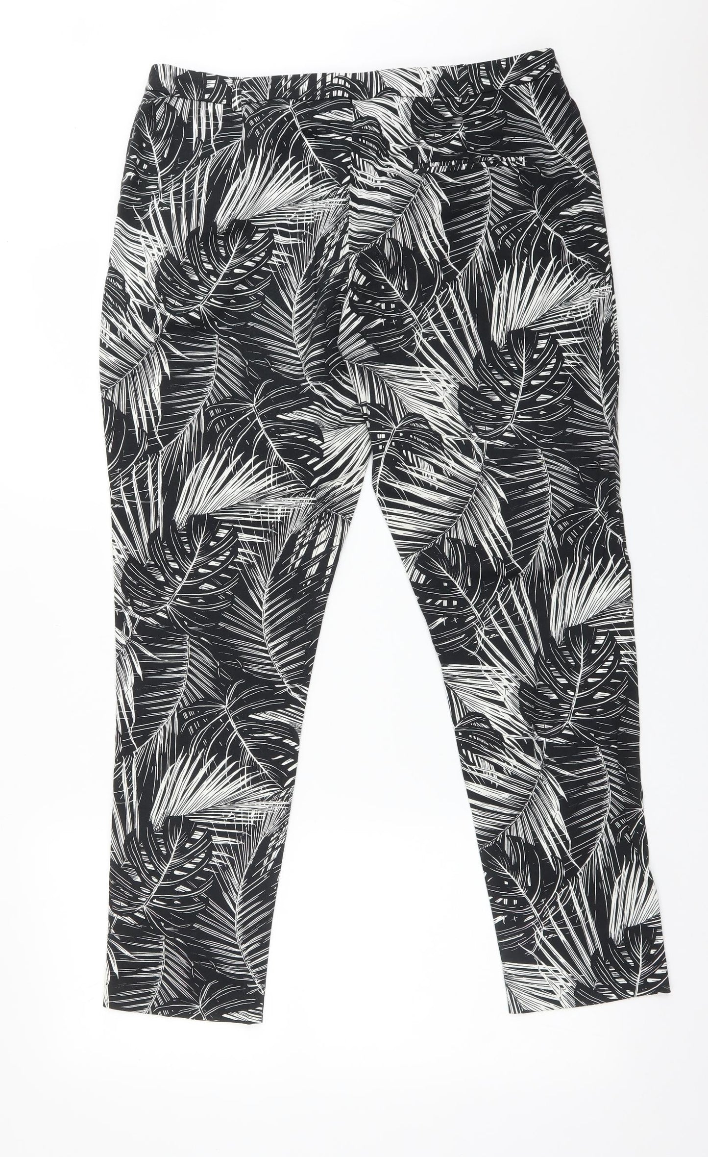 George Womens Multicoloured  Cotton Dress Pants Trousers Size 12 L27 in Regular  - LEAVES