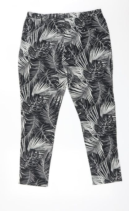 George Womens Multicoloured  Cotton Dress Pants Trousers Size 12 L27 in Regular  - LEAVES