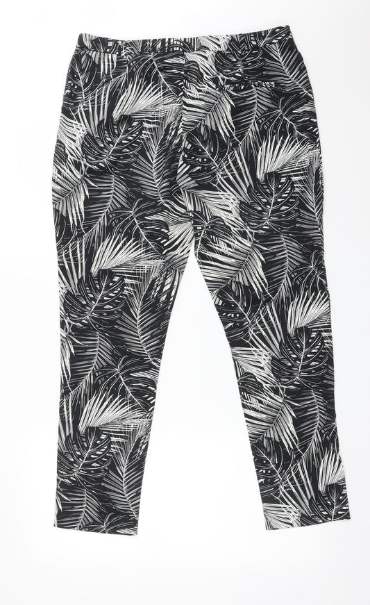 George Womens Multicoloured  Cotton Dress Pants Trousers Size 12 L27 in Regular  - LEAVES