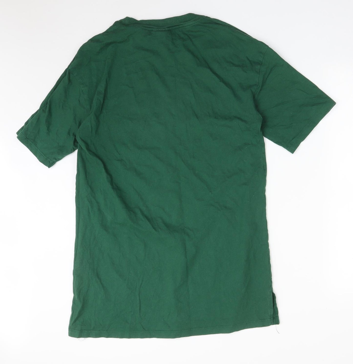 Womens UK Size 10 Topshop Green Basic T-Shirt