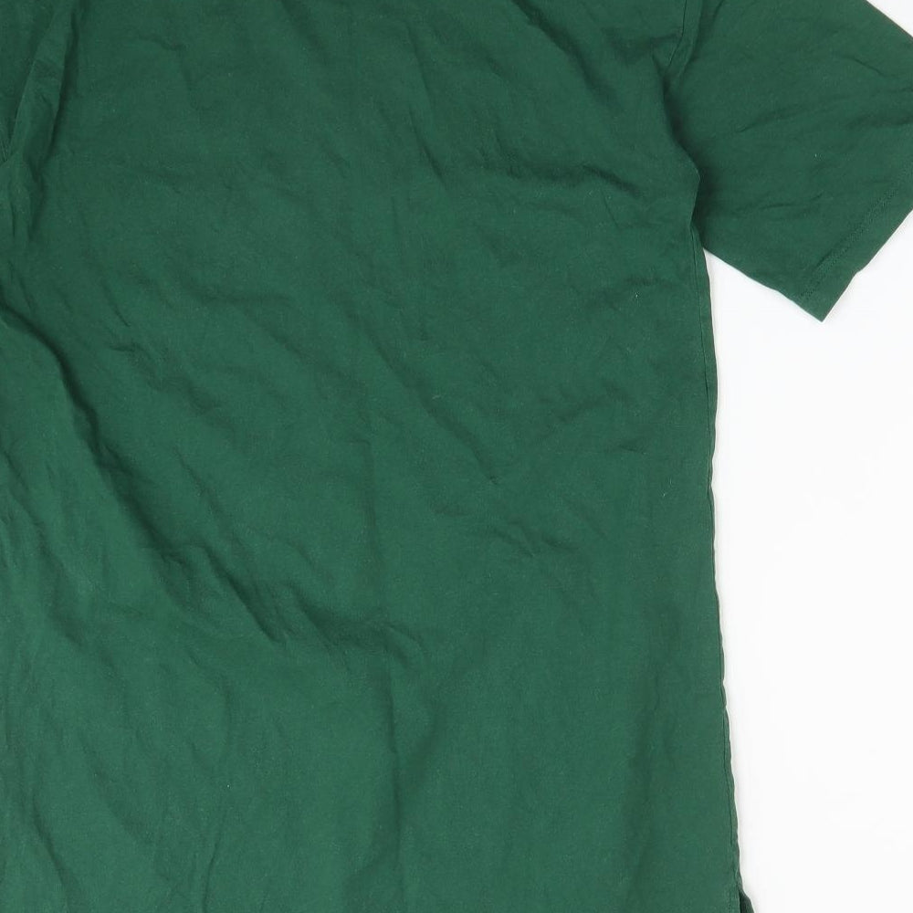 Womens UK Size 10 Topshop Green Basic T-Shirt