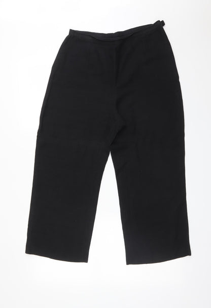 Womens UK Size 12 Wallis Regular Fit  Black Trousers
