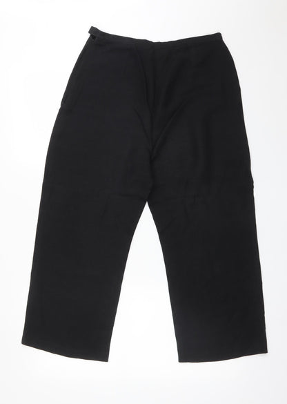 Womens UK Size 12 Wallis Regular Fit  Black Trousers