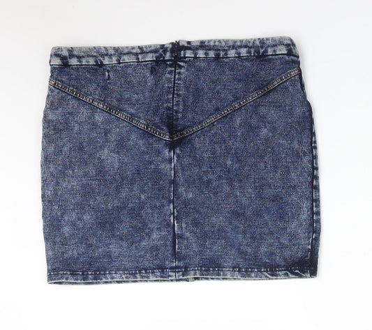 NOISY MAY  Womens Blue  Viscose Straight & Pencil Skirt Size 10