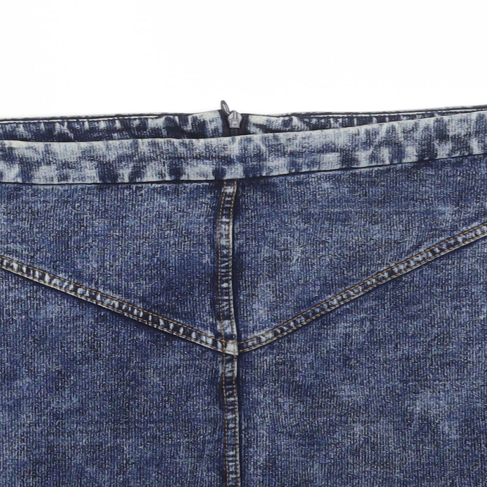 NOISY MAY  Womens Blue  Viscose Straight & Pencil Skirt Size 10