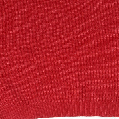 Primark Womens Red Mock Neck  Acrylic Pullover Jumper Size M