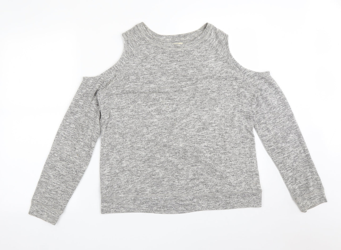 Papaya Womens Grey  Polyester Basic T-Shirt Size 14 Round Neck