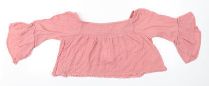 Womens UK Size 4 ASOS Pink Basic T-Shirt