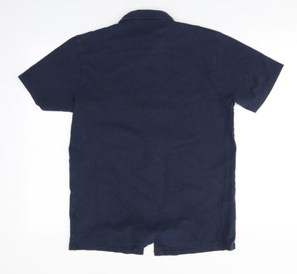 Mens UK Size M NEXT Blue  Button-Up Short Sleeve Casual Shirt