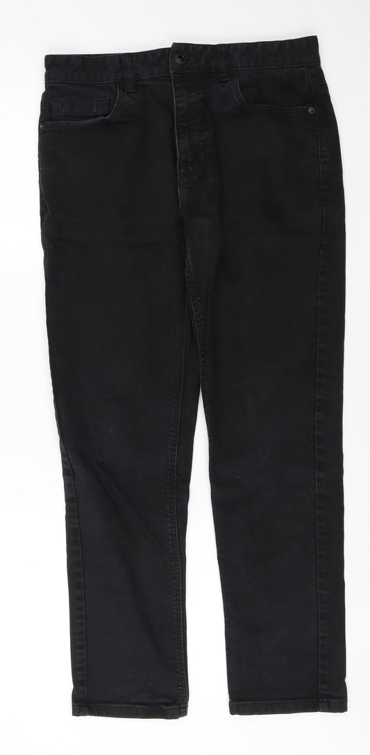 NEXT Womens Black  Cotton Straight Jeans Size 30 L27 in Slim