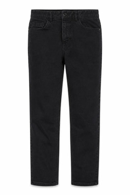 Front view of Next women’s black cotton straight jeans, size UK 30, 27-inch leg slim