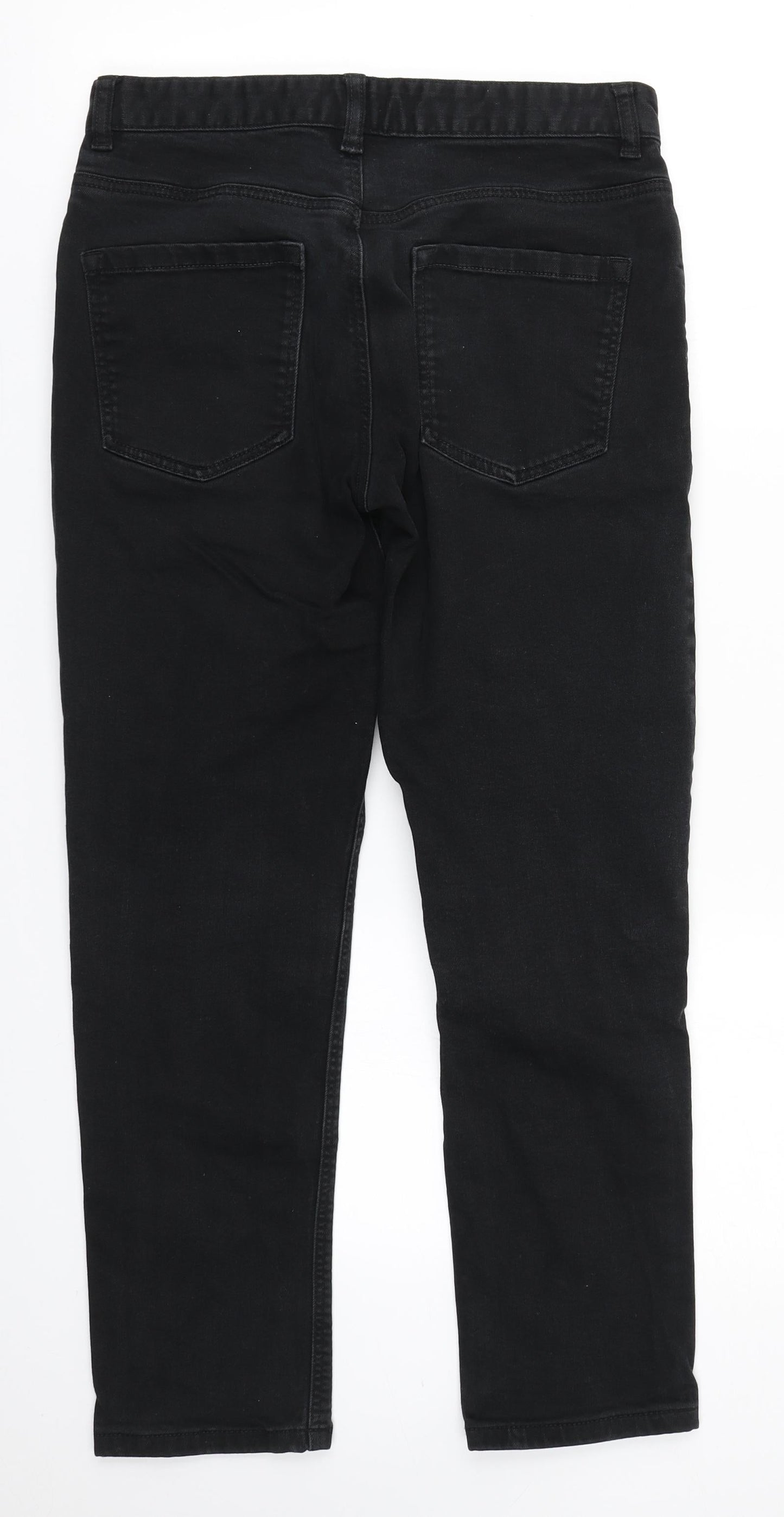 NEXT Womens Black  Cotton Straight Jeans Size 30 L27 in Slim