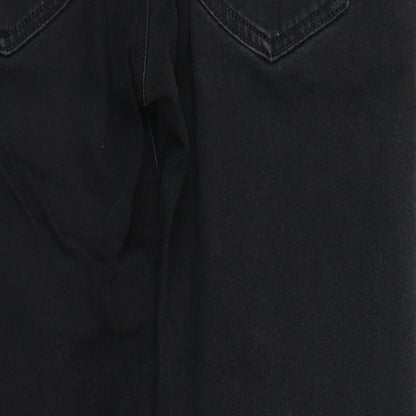 NEXT Womens Black  Cotton Straight Jeans Size 30 L27 in Slim