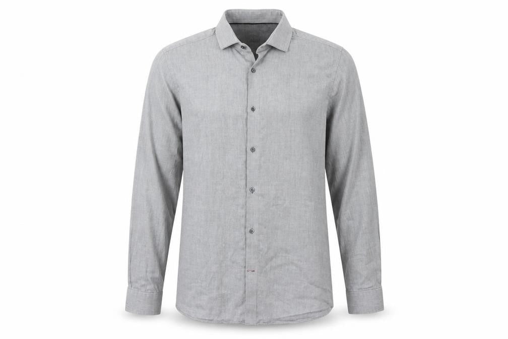 Mens UK Size S Burton Grey  Button-Up Long Sleeve Casual Shirt