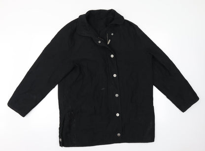 Preworn Womens Black   Overcoat Jacket Size 14