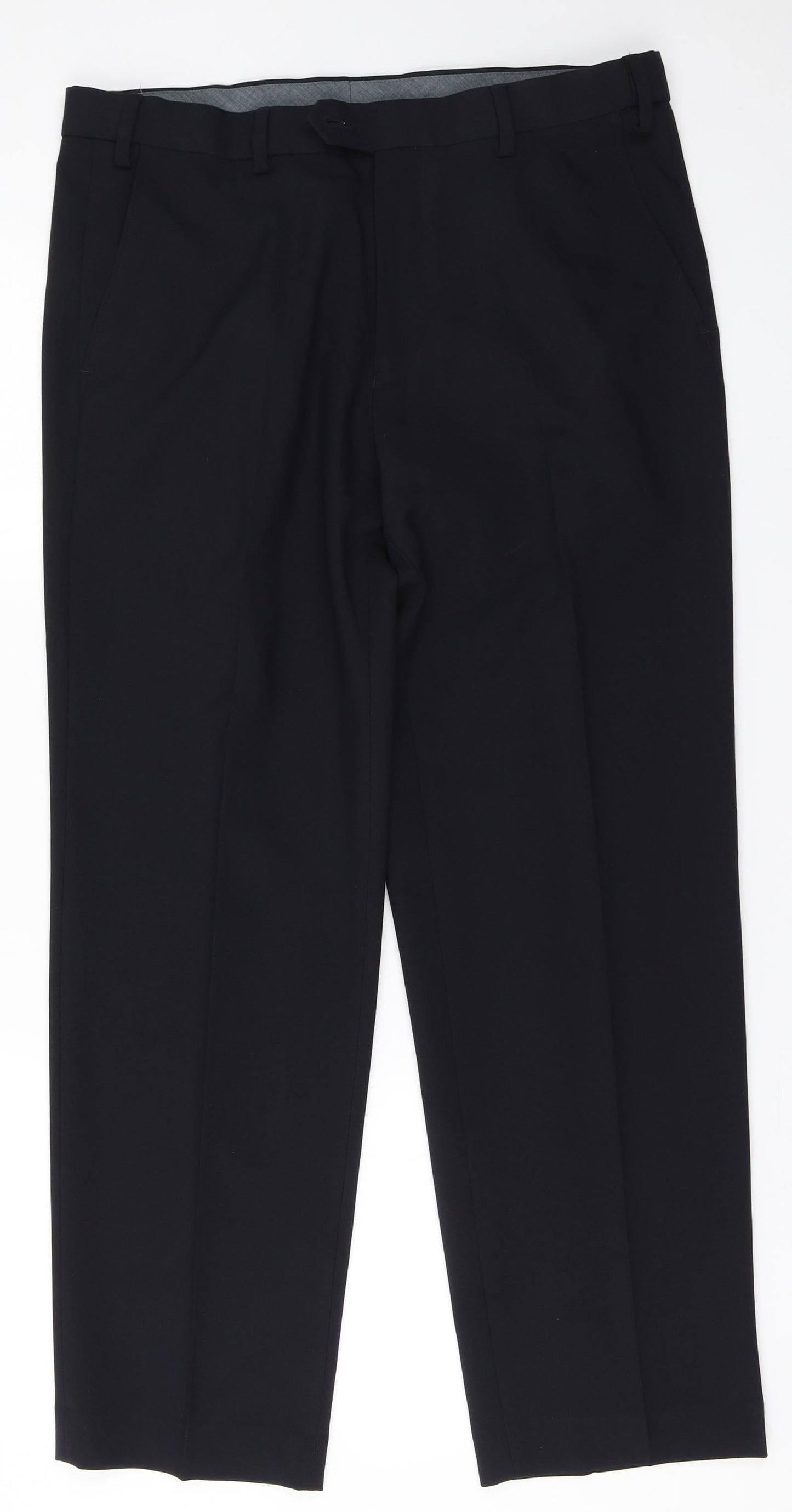 Womens UK Size 34 in Marks and Spencer Regular Fit  Blue Trousers
