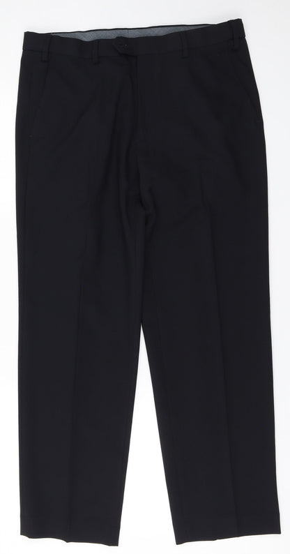 Womens UK Size 34 in Marks and Spencer Regular Fit  Blue Trousers