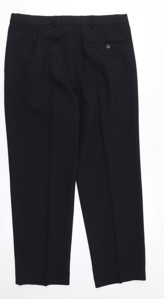 Womens UK Size 34 in Marks and Spencer Regular Fit  Blue Trousers
