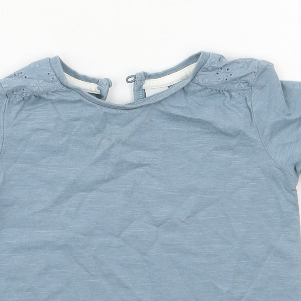 TU Baby Blue  100% Cotton Basic T-Shirt Size 18-24 Months Round Neck