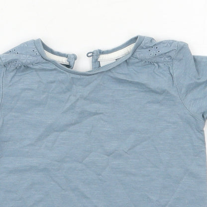 TU Baby Blue  100% Cotton Basic T-Shirt Size 18-24 Months Round Neck