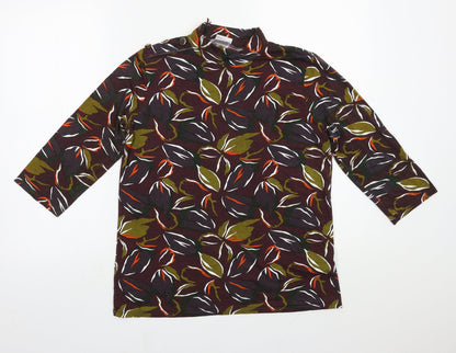 Womens UK Size 14 Damart Brown Basic Blouse