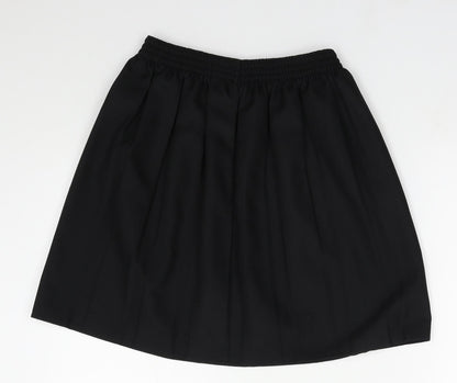 dean schoolwear Girls Black  Polyester A-Line Skirt Size 13-14 Years  Regular