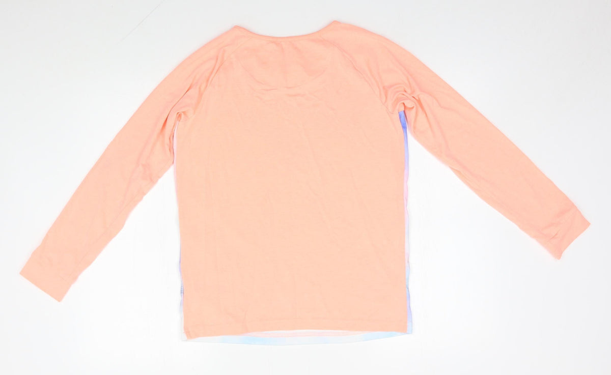 Back view of Marks & Spencer girls’ multicoloured solid polyester top pyjama top, size 12-13, years