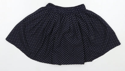 Mothercare Girls Blue Polka Dot Polyester A-Line Skirt Size 5 Years  Regular