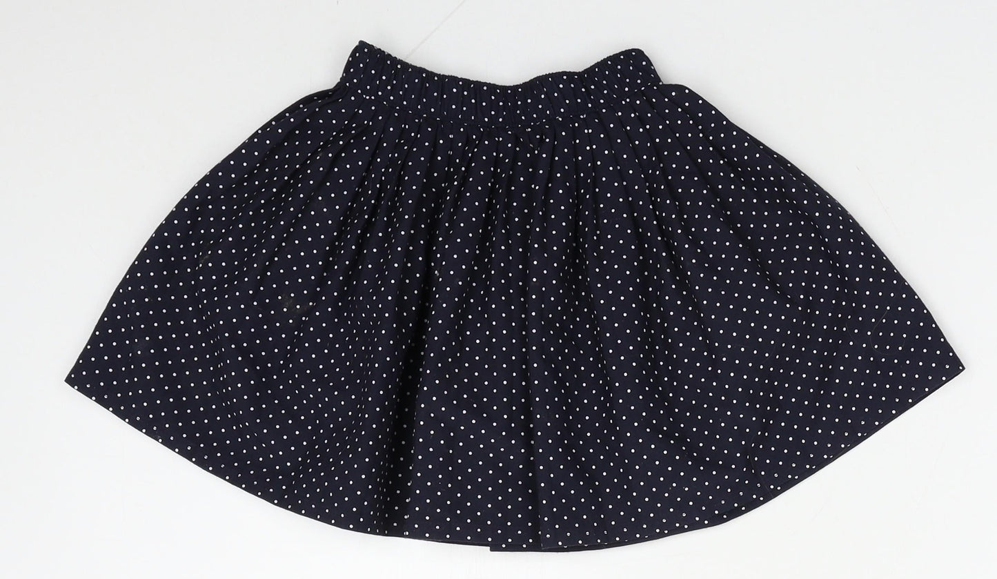 Mothercare Girls Blue Polka Dot Polyester A-Line Skirt Size 5 Years  Regular