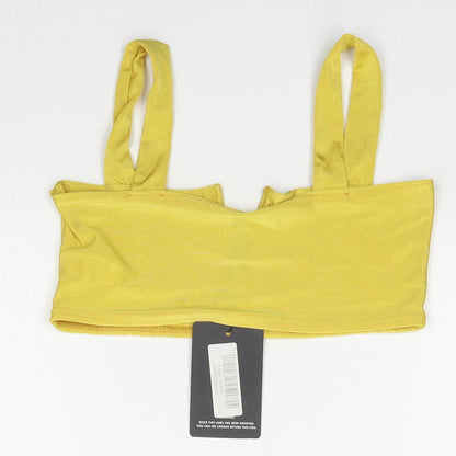 Womens UK Size 12 PRETTYLITTLETHING Yellow Basic Blouse