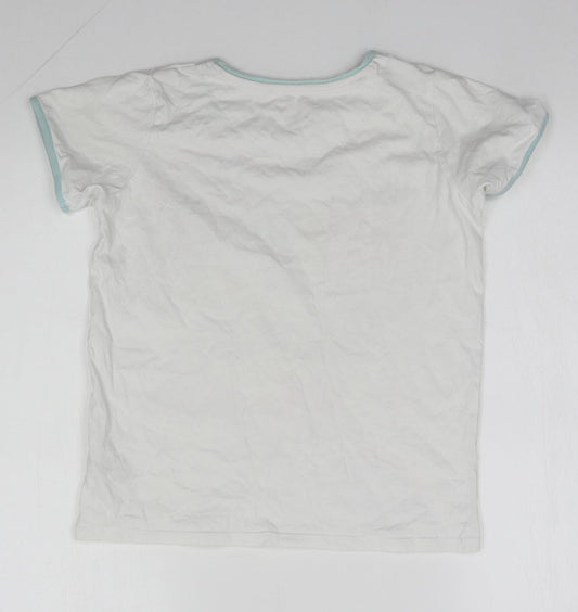 M&S Girls Multicoloured  100% Cotton Basic T-Shirt Size 12-13 Years Round Neck