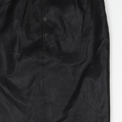 Noisy may Womens Black  Polyurethane Straight & Pencil Skirt Size M