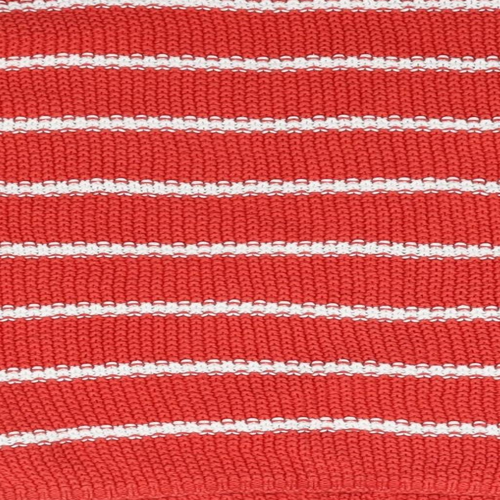 M&S Girls Orange Round Neck Striped 100% Cotton Pullover Jumper Size 12-13 Years