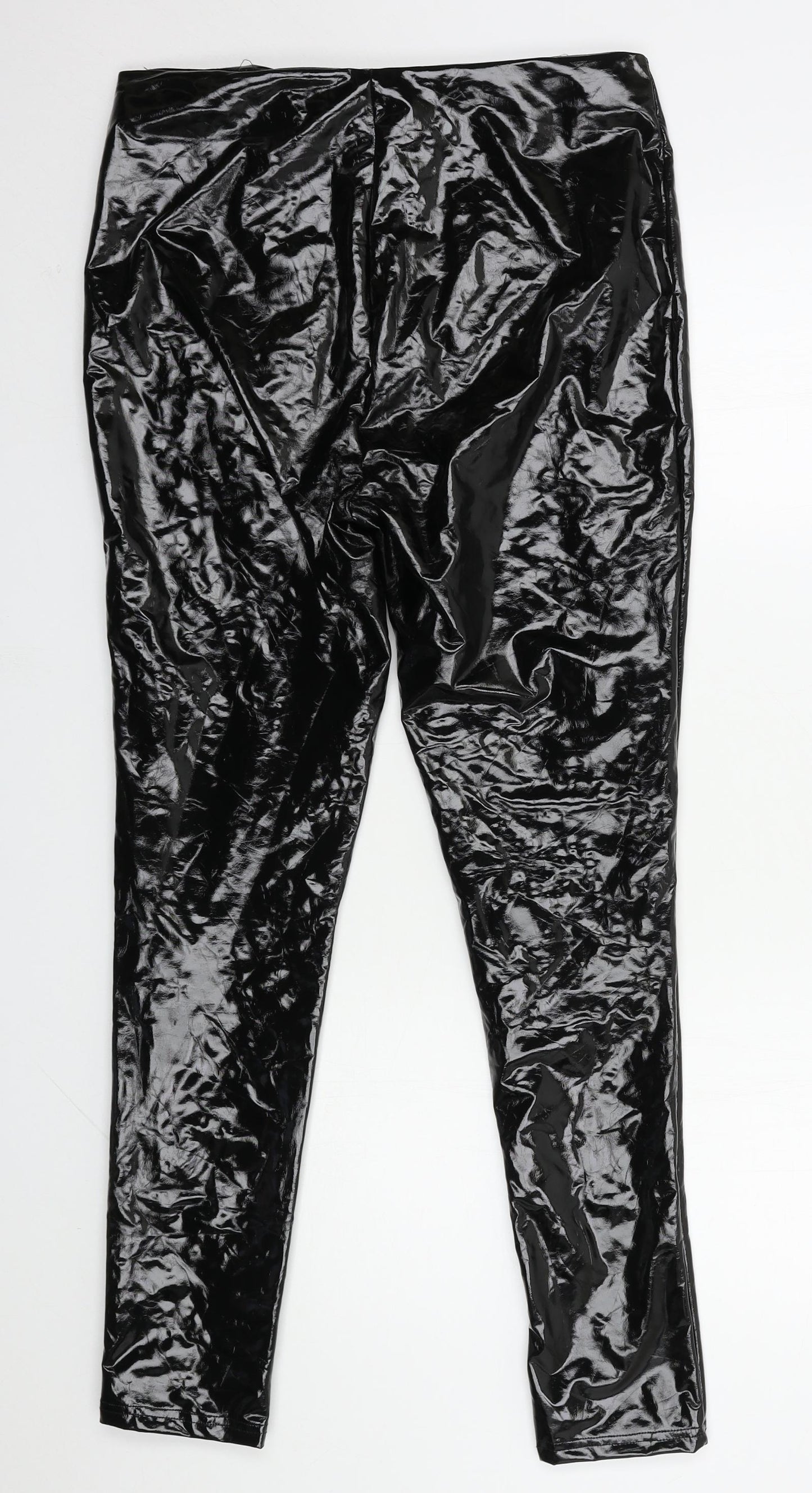 Parisian Womens Black  Polyester Trousers  Size 12 L28 in Regular