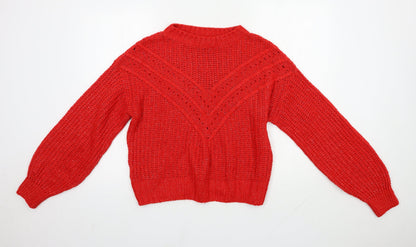 Womens UK Size S NEXT Red Pullover Jumper