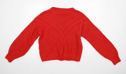 Womens UK Size S NEXT Red Pullover Jumper
