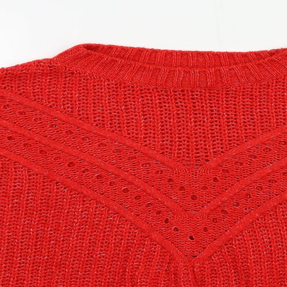 Womens UK Size S NEXT Red Pullover Jumper