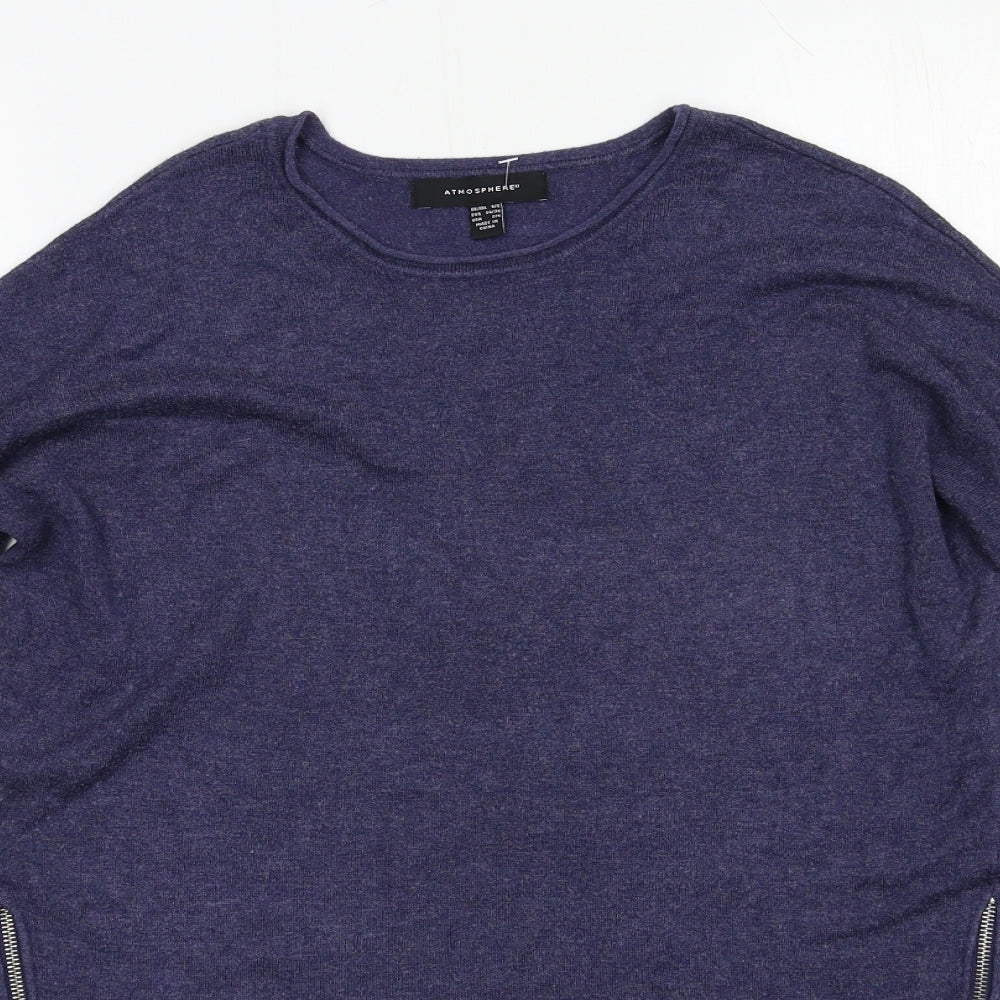 Primark Womens Blue Round Neck  Viscose Pullover Jumper Size 6