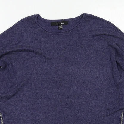 Primark Womens Blue Round Neck  Viscose Pullover Jumper Size 6