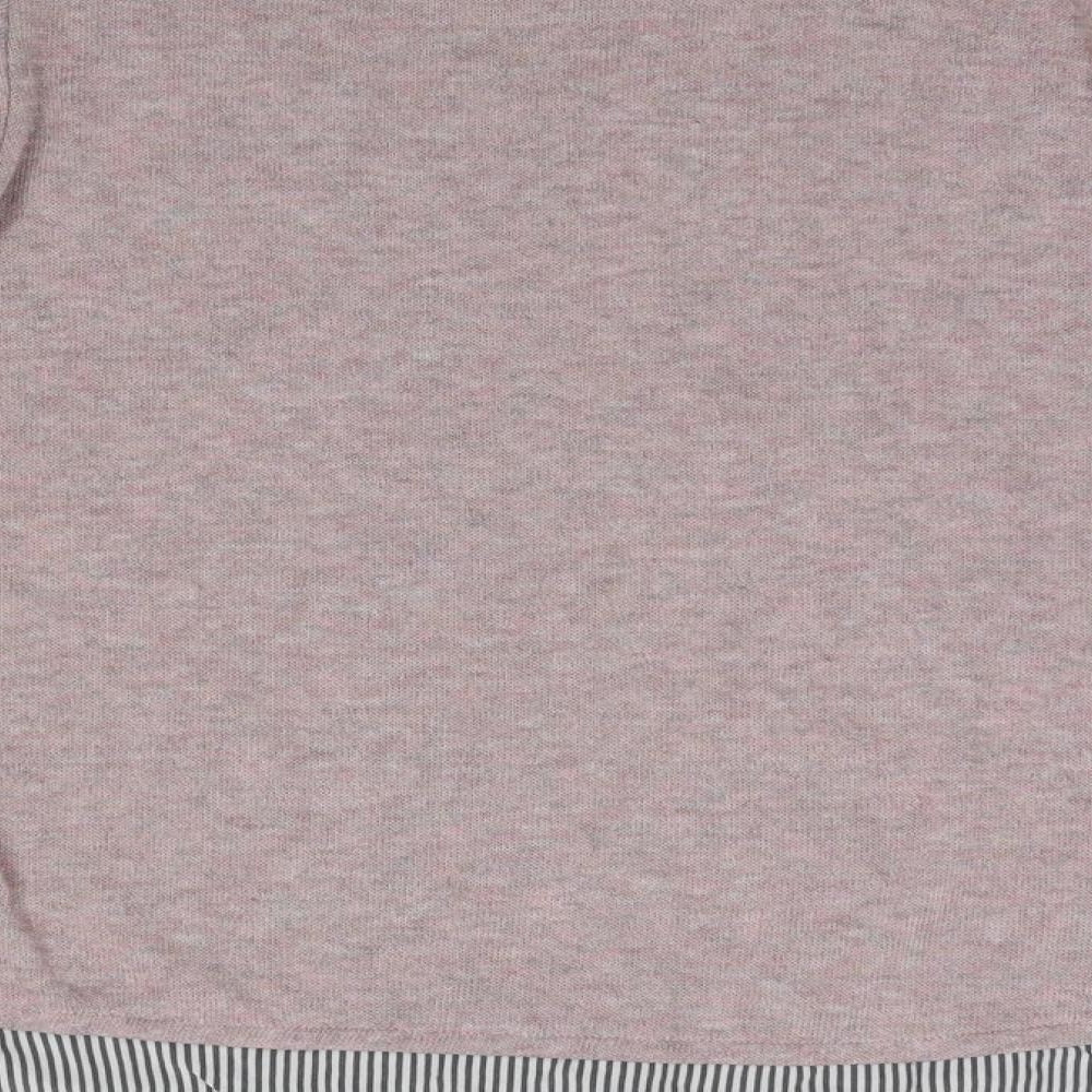 H&M Girls Pink Round Neck  Polyester Pullover Jumper Size 12-13 Years
