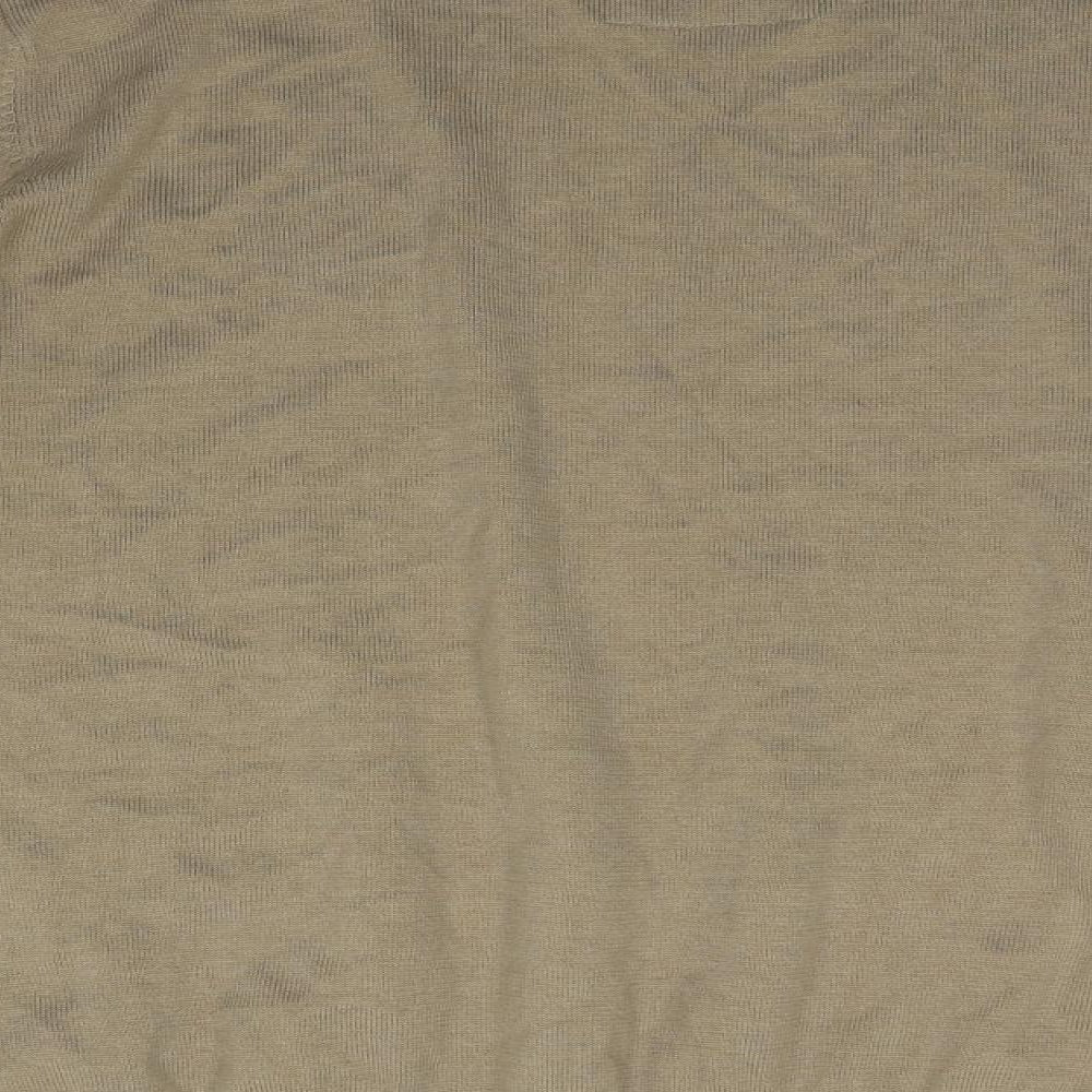 Santa Monica Mens Brown Round Neck  Cotton Pullover Jumper Size L