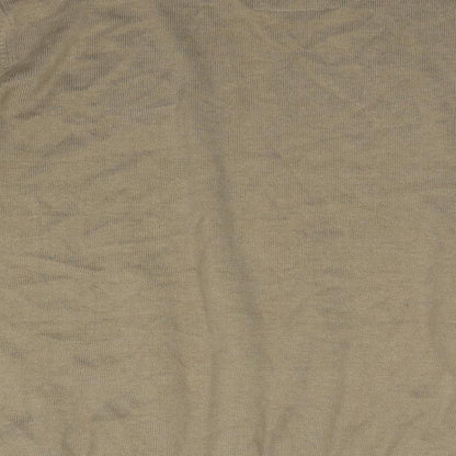 Santa Monica Mens Brown Round Neck  Cotton Pullover Jumper Size L