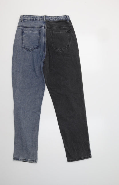 SheIn Womens Blue  Cotton Mom Jeans Size S L29 in Regular