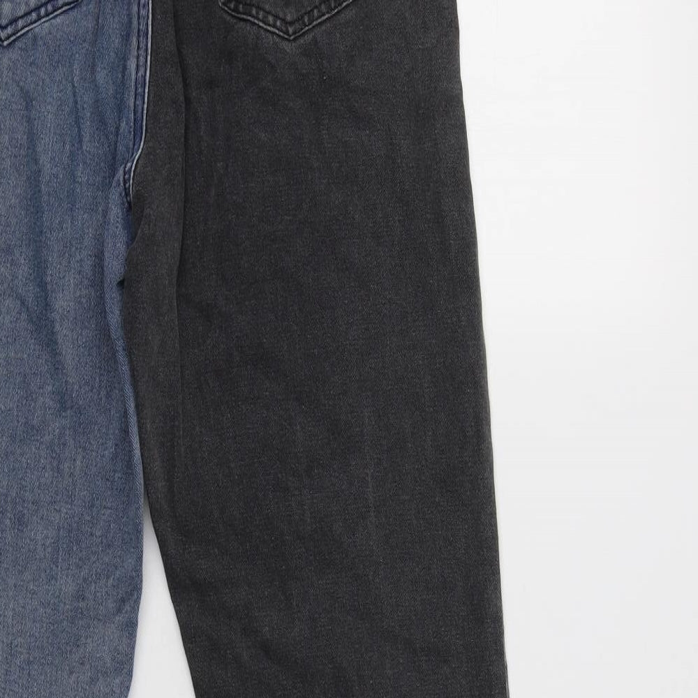 SheIn Womens Blue  Cotton Mom Jeans Size S L29 in Regular