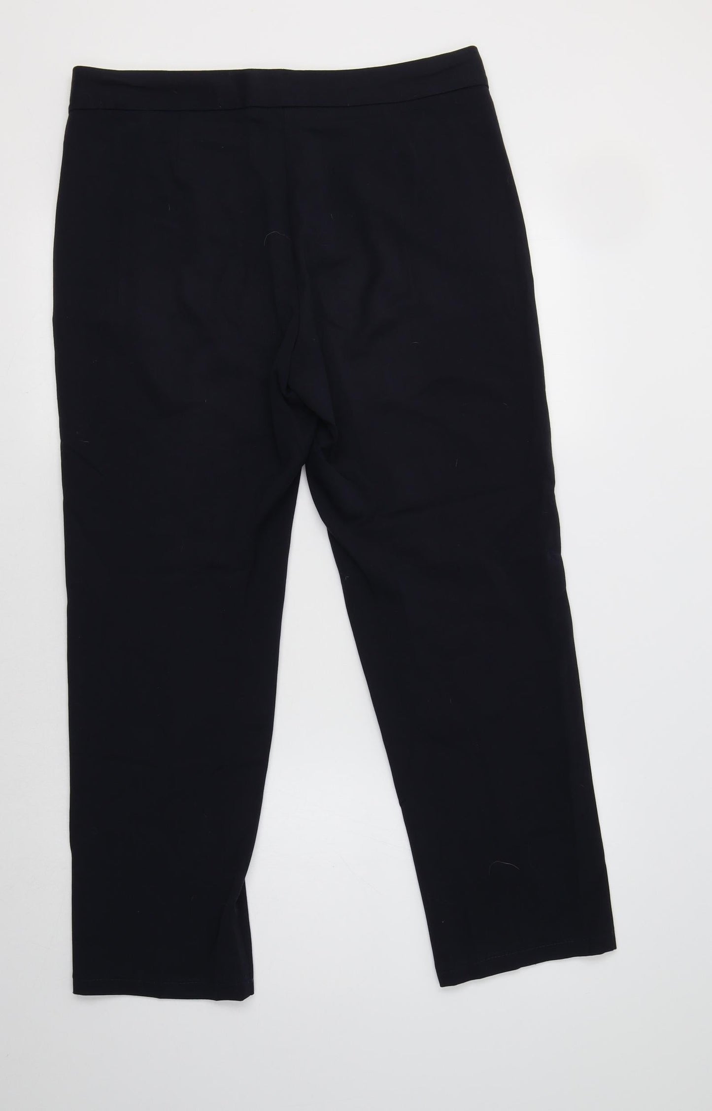 Womens UK Size 12 M&S Regular Fit Dress Pants Blue Trousers