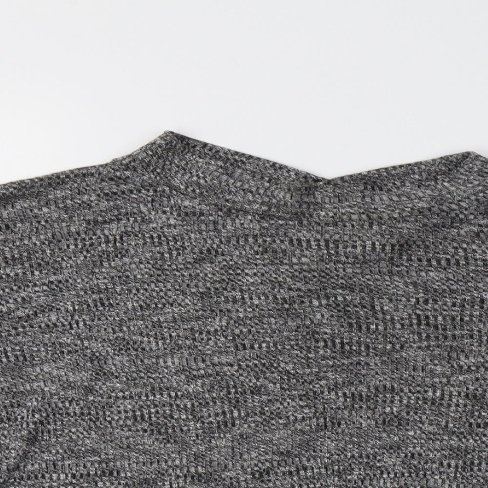 Primark Womens Grey Mock Neck  Viscose Pullover Jumper Size 18