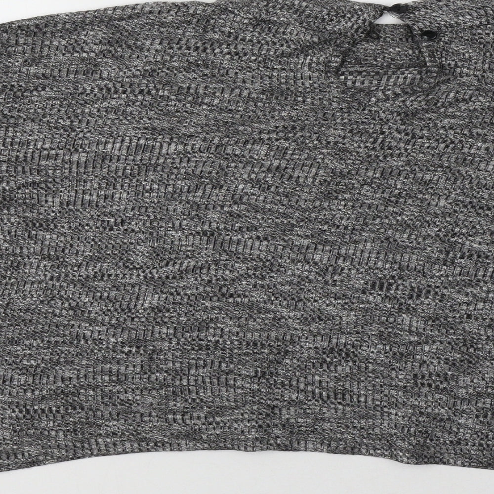 Primark Womens Grey Mock Neck  Viscose Pullover Jumper Size 18