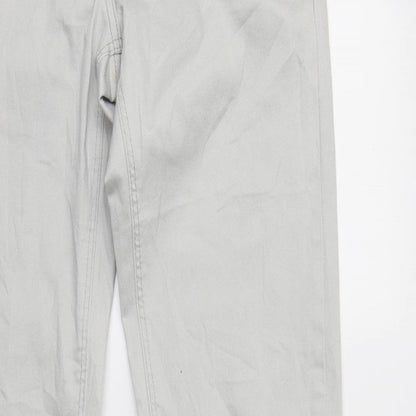 Upz Fashion Womens Grey  Cotton Straight Jeans Size 12 L31 in Regular