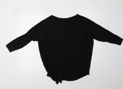 Womens UK Size 8 New Look Black Basic Polo