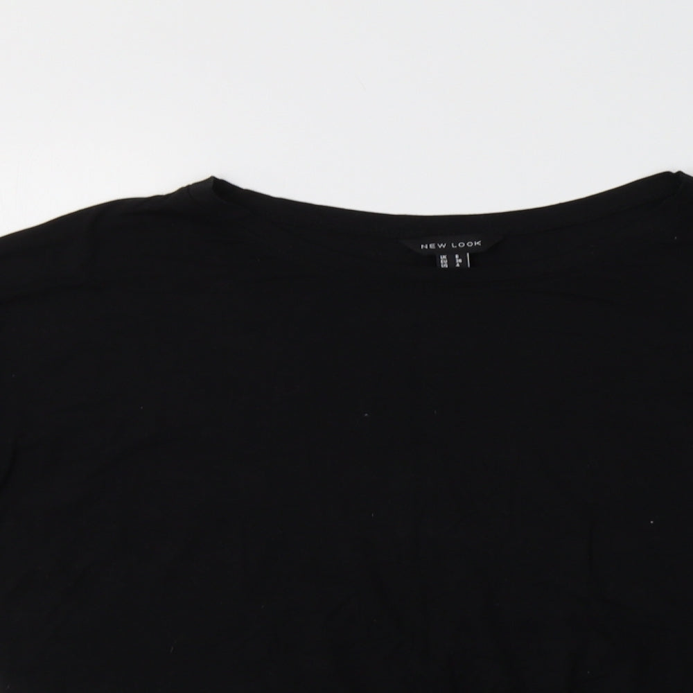 Womens UK Size 8 New Look Black Basic Polo